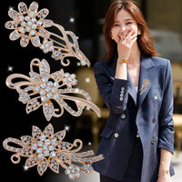 Elegant Rhinestone Brooch Pin for Women, Anti-Exposure Collar Pin, Versatile Fashion Accessory