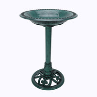 Outdoor Garden Bird Bath Feeder Plastic Bird Feeder Golden Bird Basin