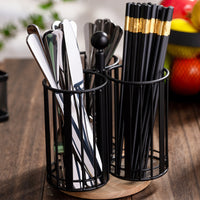 Multi-functional Kitchen Utensil Holder with Rotating Drainer for Knives, Chopsticks, and Cutlery