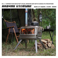 Portable Wood Burning Tent Stove for Outdoor Camping and Indoor Heating