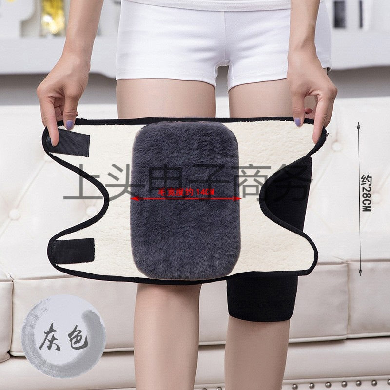 Unisex Thermal Knee Brace with Adjustable Straps and Fleece Lining for Joint Support