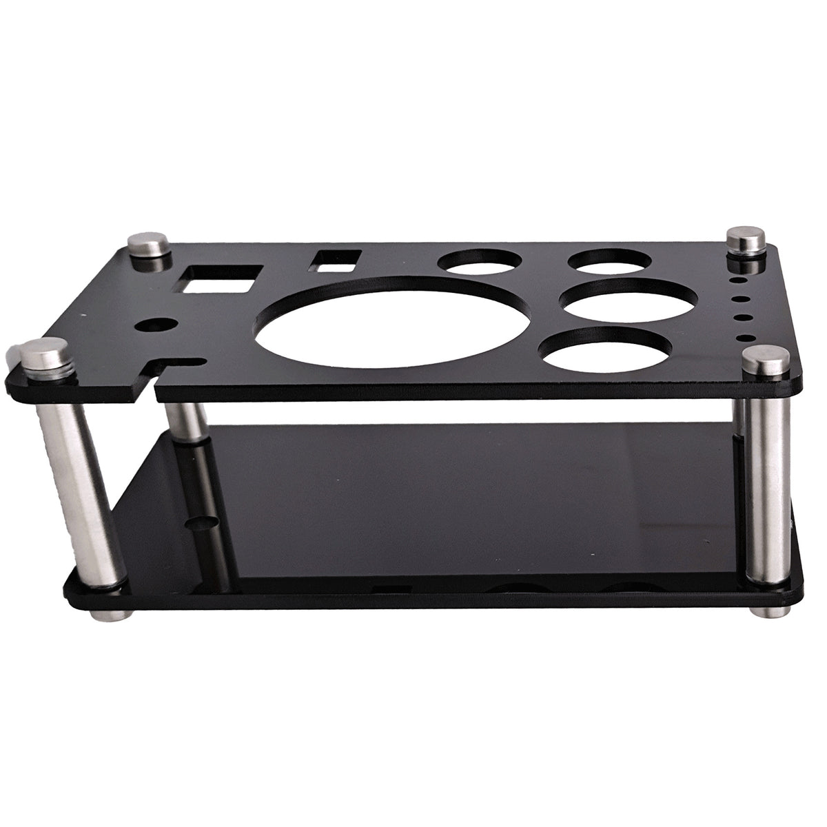 Acrylic Cocktail Shaker Tool Tray Wine Rack Black Plexiglass Stand