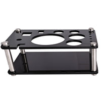 Acrylic Cocktail Shaker Tool Tray Wine Rack Black Plexiglass Stand
