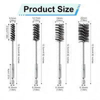 1/4-inch Hex Shank Stainless Steel Wire Brush for Power Drills, 125mm Length