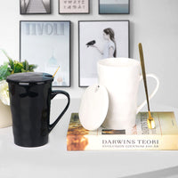 Minimalist Ceramic Constellation Mug with Lid and Spoon, 401-500ml