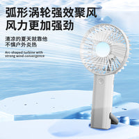 Portable Handheld Carabiner Fan with Long-Lasting Battery for Outdoor Camping and Desktop Use