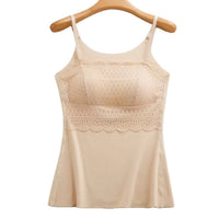 Women's Thermal Fleece Lined Camisole with Built-in Bra