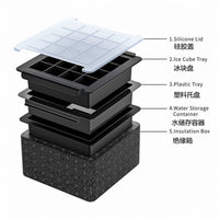 Large Clear Silicone Ice Cube Tray for Whiskey and Cocktails, Food-Grade Bubble-Free Ice Maker