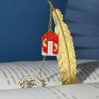 Feather Bookmark with Inspirational Message for Students, Graduation Gift