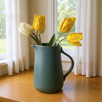Ceramic French Style Watering Can Decorative Vase Morandi Colors for Garden and Home Decor