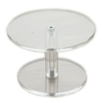 Clear Acrylic Round Display Stand for Collectibles, Cosmetics, Jewelry, and Watches