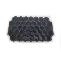 Honeycomb Silicone Ice Cube Tray with Lid for Large Square and Round Ice Balls