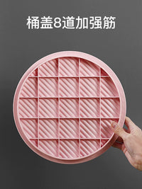Multi-functional Portable Plastic Bucket with Lid for Bathing, Laundry, Storage, and Fishing