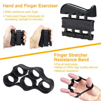 Adjustable Hand Grip Strengthener Kit with Finger Exerciser and Wrist Strengthener
