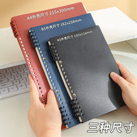 B5/A5 Refillable Notebook Cover with Ring Binder for Students, Soft PU Leather DIY Detachable Journal Planner