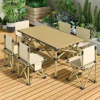 Outdoor Folding Table and Chair Set with Storage Bag for Camping