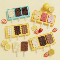 Food-Grade Silicone Ice Cream & Popsicle Molds for Kids, DIY Home Set