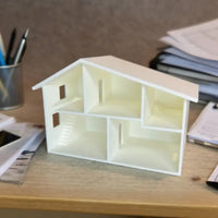 3D Printed Nordic Minimalist House Figurine Dollhouse Miniature Model Ornament