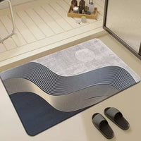 Minimalist Diatomaceous Earth Bath Mat Quick Dry Non-Slip Absorbent Floor Mat for Bathroom Entryway
