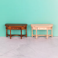 1:12 Dollhouse Miniature European Retro Half-Moon Console Table for OB11 Micro Scene