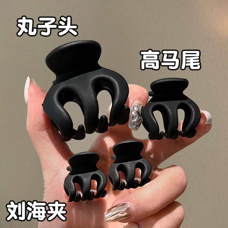 Pumpkin Claw Clip Set for High Ponytails and Buns, Small Hair Clips for Women