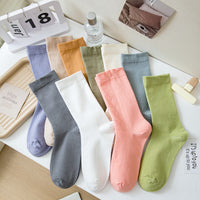 Women's Boneless Mid-Calf Cotton Socks - Soft, Breathable, Loose-Fit