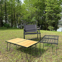 Portable Outdoor Camping Picnic Folding Table with Mesh Storage