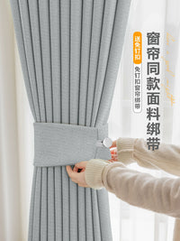 No-Drill Curtain Tiebacks with Magnetic Buckle, 1 Pair, Decorative Rope Holders for Drapes
