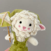 Handmade Felt Sheep Keychain Bag Charm Car Ornament