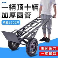 Heavy-Duty Two-Wheeled Hand Truck Cart for Moving and Hauling