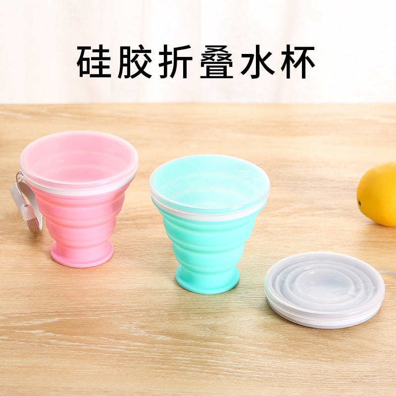 Portable Collapsible Silicone Travel Cup for Outdoor Sports and Business Trips