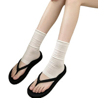Women's Thin Summer Scrunch Socks Leg Warmers for Loafers and Slippers