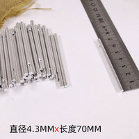 30-Piece Wind Chime Rods, 4.3mm Diameter, 70mm Length, DIY Craft Material Aluminum Tubes