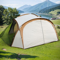 Outdoor 2-Room 1-Hall Waterproof Family Camping Tent Portable Folding Large Tent for Picnic and Wild Camping