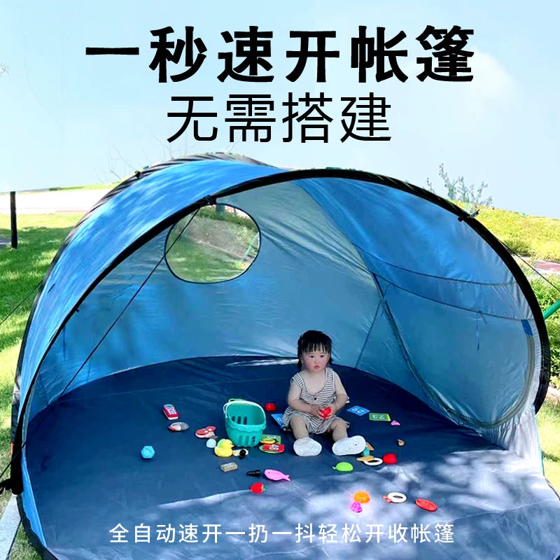 Automatic Pop-Up Beach Tent for 2-8 People, Portable Sun Shelter for Outdoor Park and Beach