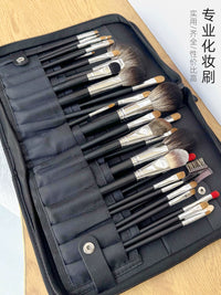 VOCE 32-Piece Professional Makeup Brush Set with Animal Hair Bristles for Beginners and Makeup Artists
