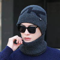 Men's Winter Knit Beanie Hat with Fleece Lining, Warm Cycling Cold Weather Cap