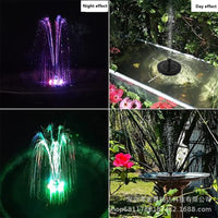 Solar Powered Floating Fountain Pump with Colorful LED Lights for Ponds and Gardens