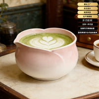 Ins-Style Petal Ceramic Bowl for Salad, Dessert, Coffee, and Yogurt
