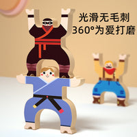 Wooden Hercules Stacking Blocks Game for Kids, Educational Balance Toy