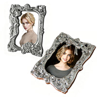 Mini Electroplated Photo Frame Keychain for Instax Photos & Star Photocards, Ins Style