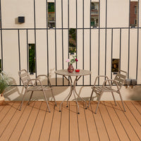 Outdoor Aluminum Alloy Bistro Set with Umbrella for Patio Garden Balcony