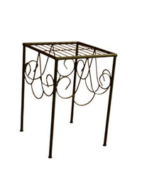 2-Tier Metal Plant Stand Set for Garden Balcony Outdoor Potted Plants