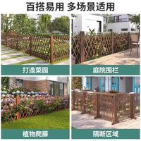 Expandable Wooden Garden Fence Trellis for Outdoor Plants and Pet Enclosures