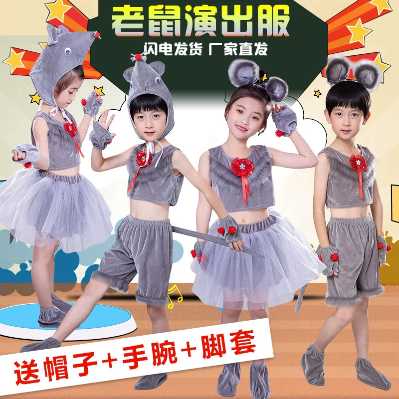 Kids' Mouse Costume for Stage Performances and Dance