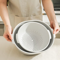 Multi-layer Thickened Draining Basket for Kitchen, Large Capacity Washing Basin, Multifunctional Plastic Strainer