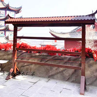 Outdoor Wooden Wishing Frame for Temples and Scenic Areas, Wind Chime Stand, Promotional Kiosk