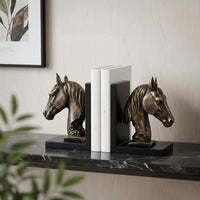 Nordic Style Horse Head Bookends Decorative Ornaments for Office and Home