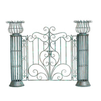 Vintage Distressed Garden Arch Trellis for Villa Entrance & Climbing Plants