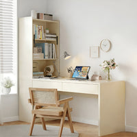 Corner Desk with Bookshelf, Computer Study Table for Home Office and Students